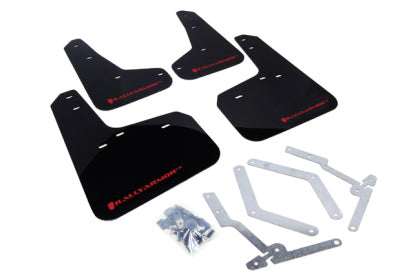 Rally Armor 12-19 Ford Focus ST / 16-19 RS Black Mud Flap w/Red Logo (ralMF27-UR-BLK/RD)